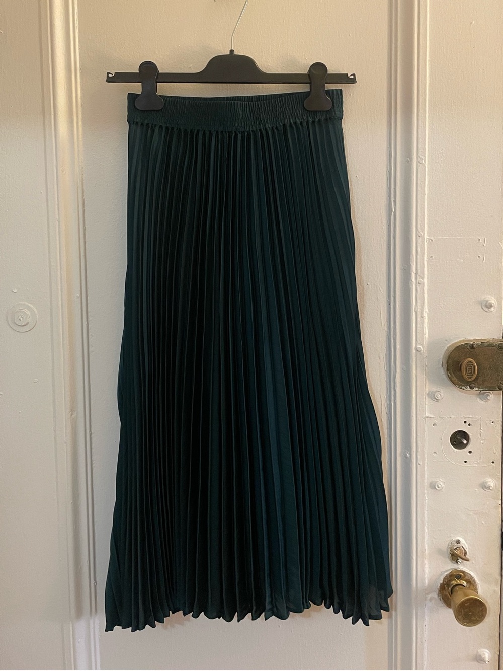 Banana Republic Green Pleated Midi Skirt